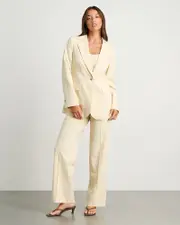 [Jag] Jag Women's Gia Relaxed Blazer In Pale Lemon Yellow Size 6 6 Yellow