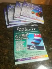 Special Moments Photo Paper For Ink Jet Printers 4" x 6" LOT OF 5 NEW 100 Sheets