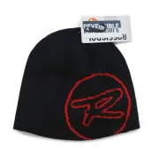 Rossignol - Men's O/S - NWT$38 - Reversible Black/Red Gray Logo Beanie Hat