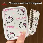 三麗鷗 BIGLADY SANRIO HELLO KITTY 迷你卡哇伊折疊化妝鏡帶 COM 便攜式可愛女士女孩迷你手持