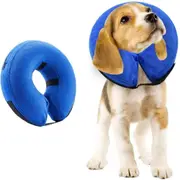 Adjustable Pet Dog Inflatable Collar Soft Protective Dog Collar Pet Dog Recovery Cone E-Collar Wound Healing Collar for Pet Dog Cat