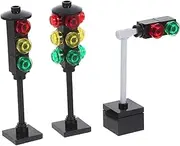 ERINGOGO 1set Educational Traffic Light Toy for Boy Girl Miniature City Building Learning Traffic Signal Playset Creative Road Lamp for Toddlers Fun Assembly Toy for Imagination and Logic