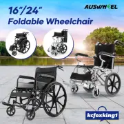 Foldable Wheelchair Mobility Disability Aid Lightweight Auswheel 16/24"