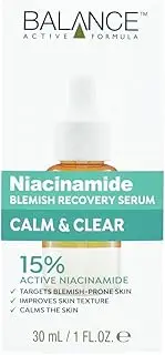 Balance Active Formula 15% Niacinamide Blemish Recovery Serum (30 ml) - Contains 15% Niacinamide which targets blemish-prone skin and improves skin texture. Dermatologically tested.