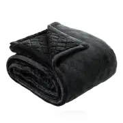 Bianca Mansfield Sherpa Blanket 480gsm Home/Room Bedding Charcoal
