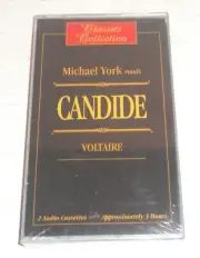 Michael York Reads "CANDIDE" Voltaire Classics Collection 2 Audio Cassettes NEW