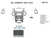 fits KIA SORENTO 14 15 2014 2015 dashboard trim kit real carbon fiber