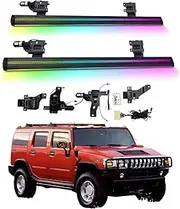 BJOHQ Electric Running Boards Compatible for Hummer H2 2004-2010 with Light, SUV, Off-Road & Pickup Trucks - Retractable Truck Steps & Nerf Bars