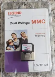 128MB Reduced size Dual Voltage RS-MMC Memory Card for Old Mobile Phones etc.