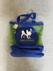 Big Dog Collapsible Beach Bag Cooler Tote Mesh Towel Carrier Zip Pool