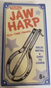 Schylling Jaw Harp Old Time Twang Solid Metal Easy To Learn New In Box, Vintage