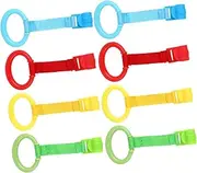 JOINPAYA Crib Pull up Ring 8pcs Pull Ring Cot Rings Crib Hanging Sports Toys Stand up Helper Walking Helper Walking Assistant Stand up Rings Pull up Blow Molding