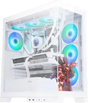 NEVIEW 4503 White Airflow Full Tower Case ATX PC Gaming Case Dual Tempered Glass