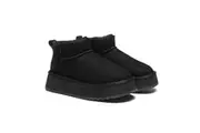 AUSTRALIAN SHEPHERD UGG Boots Sheepskin Wool Classic Ankle Ultra Mini Platform Black