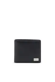 [Diesel] Diesel - Bi-fold wallet in semi gloss leather - Small Wallets - Man - Black UNI Black