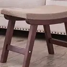 Simple Solid Wood Fabric Low Stool Bench (A5 / Beech Log Color Khaki)