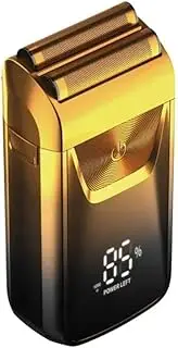 Electric Razor Electric Shaver Rechargeable Shaving Machine For Men Shaver Beard Razor Wet-Dry Use Beard Trimmer Hair Trimmer (Gold)