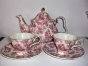 A Special Place Victorian Style Teapot, 2 Cups and 2 Saucers -NEW! MAKE OFFER!