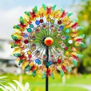 Lairander Butterfly Outdoor Wind Spinners, 84'' Large Garden Wind Spinner, Me...