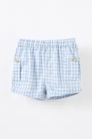 [Cotton On Kids] Cotton On Kids - Walter Short - Dawn blue/mini gingham 0-3M DAWN BLUE/MINI GINGHAM