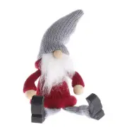 Lot of 2 Christmas Tomte Gnome 7" Shelf Sitter with Knit Clothing
