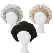 Sleeping Bonnet Hair Wrap Silk Satin Cap For Women Elastic Soft Hat Headwear