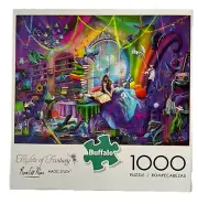Flights of Fantasy Magic Study 1000 Piece Puzzle Buffalo Games Rose Cat Khan