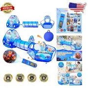 Portable 3-Pop-Up Tent Set for Children – Includes Tunnel, Ball Pit & Playhouse