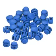 Cord Locks, 30 Pack Round Spring Toggle Stopper, Sky Blue