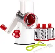 Rotary Cheese Grater Hand Crank, Kitchen Shredder Speed Mandolin Slicer Nuts Gri