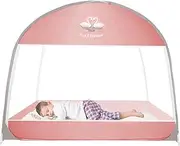 Gnat Netting for Bed - Foldable Mesh Net - Outdoor Double Door Gnat Netting, Mesh Bed Canopy Tent for Bedroom, Children's Room