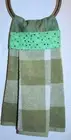 Hand Towel / Washer | Self hanging | Bathroom towel | Green Check |