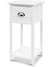 Thyme Vintage Bedside Table in White