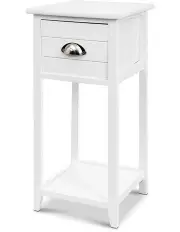 [Artiss] Thyme Vintage Bedside Table in White