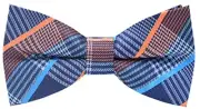 Men's Bow Ties Pre-Tied Adjustable Fun Pattern Bow Ties for Men Orange Blue