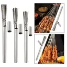 Barbecue Skewers Flat BBQ Barbecue Skewer 50 Pieces Kabob Skewers for Grilling