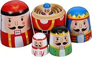 Anneome 1 Set Nutcracker Christmas Russian Nesting Dolls Matryoshka Dolls for Festive Holiday Party Favors Unique Christmas Decorations Handmade Craftsmanship