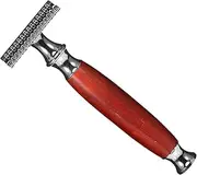 VICASKY Vintage Manual Beard Shaver Tool with Sleek Rosewood Handle Precision Razor for Close Comfortable Shave for Gentlemen Who Appreciate Classic Style and Fine Craftsmanship