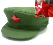 Hat "Chairman Mao Old Army Style" Cap + 1960s Original Army PLA Red Star Badge