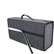 Trunk Organizer For Car,Multi-Functional Automotive Trunk Folding Felt Cloth Container | Save Space Car Accessories Storage Bag With Handle For Truck, RV, Sedan