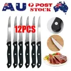 12 Steak Knives Set Stainless Steel Sharp Serrated Dishwasher Safe DinnerKnife *