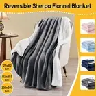 Luxury Double-Side Flannel Sherpa Blanket Soft Warm Throw Twin Queen Sofa Large