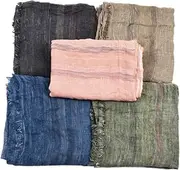 [TINEASUR] Cotton Scarf for Women Men Beach Wrap Shawl Fashion Sun Block Travel Party