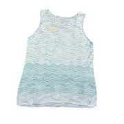 NEW Chico's Size 3 Rayon Blouse Tank Sweater Stripe Detail Us Sz XL