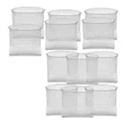 Plant Root Guard Baskets Wire Basket Mole and Vole Mesh Wire Baskets for Garden Pots Underground Root (12 Pcs, 3 Gallon) Silver