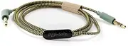 POGS-Safe Cable | 3.5 mm Audio Cable The Gecko & The Elephant Headphones | Volume Limited 85 dB, Safe Technology | Integrated Microphone | 3.2 ft Anti-Tangle Fabric Cable (Green)