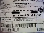 Carol E1004S 22/4C Premium Bare Copper Riser Sound & Security Cable Gray /100ft