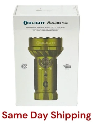 Olight Marauder Mini Midnight Rechargeable LED Flashlight, 7000 Lumen Green ODG