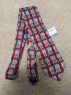 New Ermenegildo Zegna 100% Silk Tie Geometric Uniform Military
