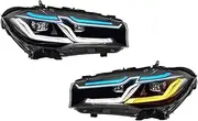 Compatible For BMW X5 F15 2014-2018 LED Headlights Automotive Styling Headlights DRL Signal Projection Lens Automotive Accessories(Left hand drive)